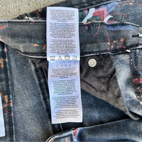 Kensie VintageLuxe Floral Skinny Jeans Sz 2/26 – Boho Slim Fit Denim - Picture 7 of 10
